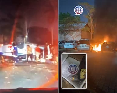 ImagenSe incendian autos y dejan cabeza humana próxima a la Feria 