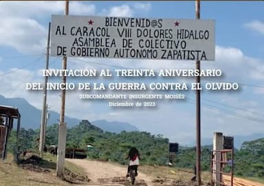 ImagenCelebrará EZLN 30 años de levantamiento armado en Chiapas