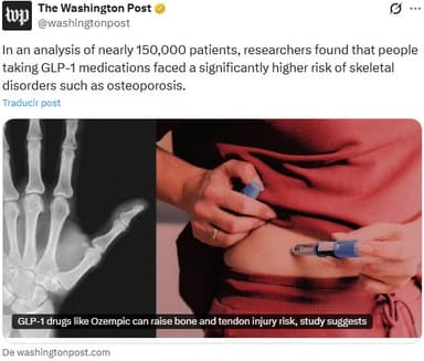 ImagenOzempic puede causar osteoporosis: The WP