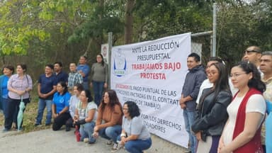 ImagenProtestan trabajadores de ECOSUR por eliminación de prestaciones