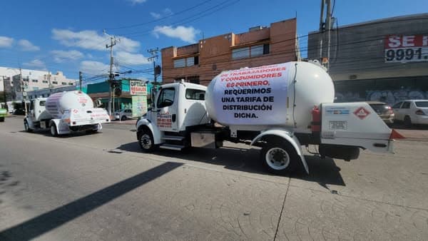 Gaseras protestan en Mérida y Cancún por tarifas excesivas