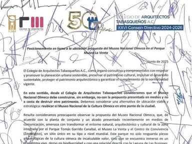 ImagenCiudadanía y arquitectos exigen reubicar el Museo Olmeca