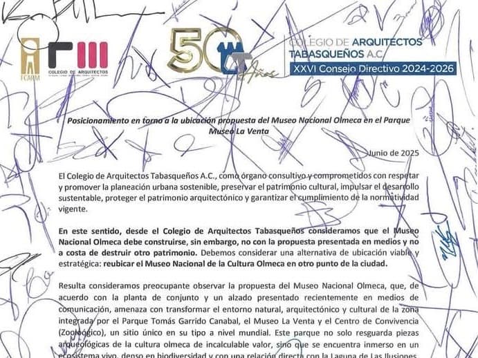 Ciudadanía y arquitectos exigen reubicar el Museo Olmeca