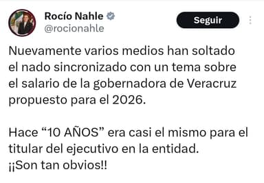 Imagen"Duarte ganaba lo mismo hace diez años’ justifica Nahle ante aumento de sueldo 