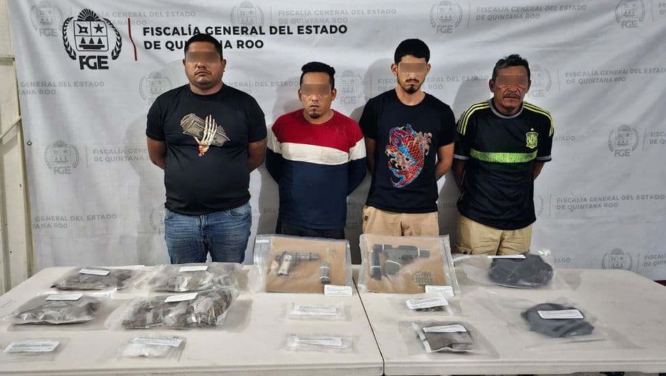 Caen con armas y drogas en Cancún
