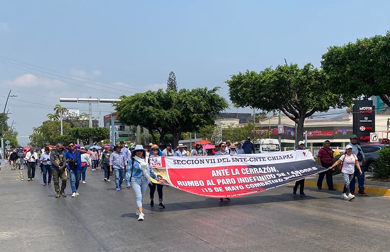 Docentes de Chiapas convocan a movilizaciones por tres días 