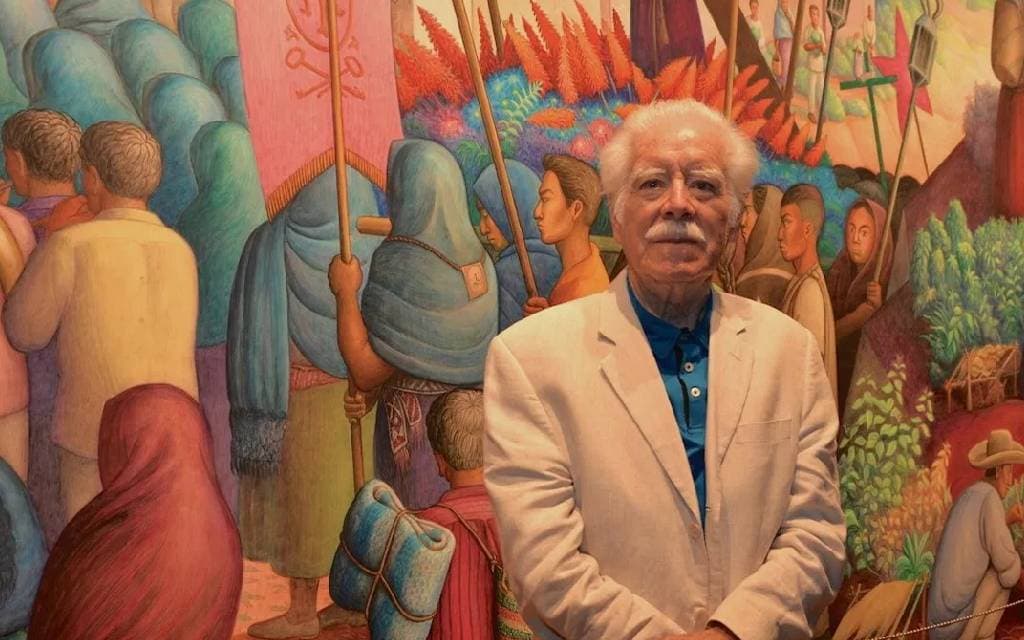 Celebran 100 años de vida del muralista Arturo Estrada