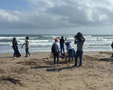 ImagenColabora PEMEX en limpieza de playas dañadas por derrame de barco privado