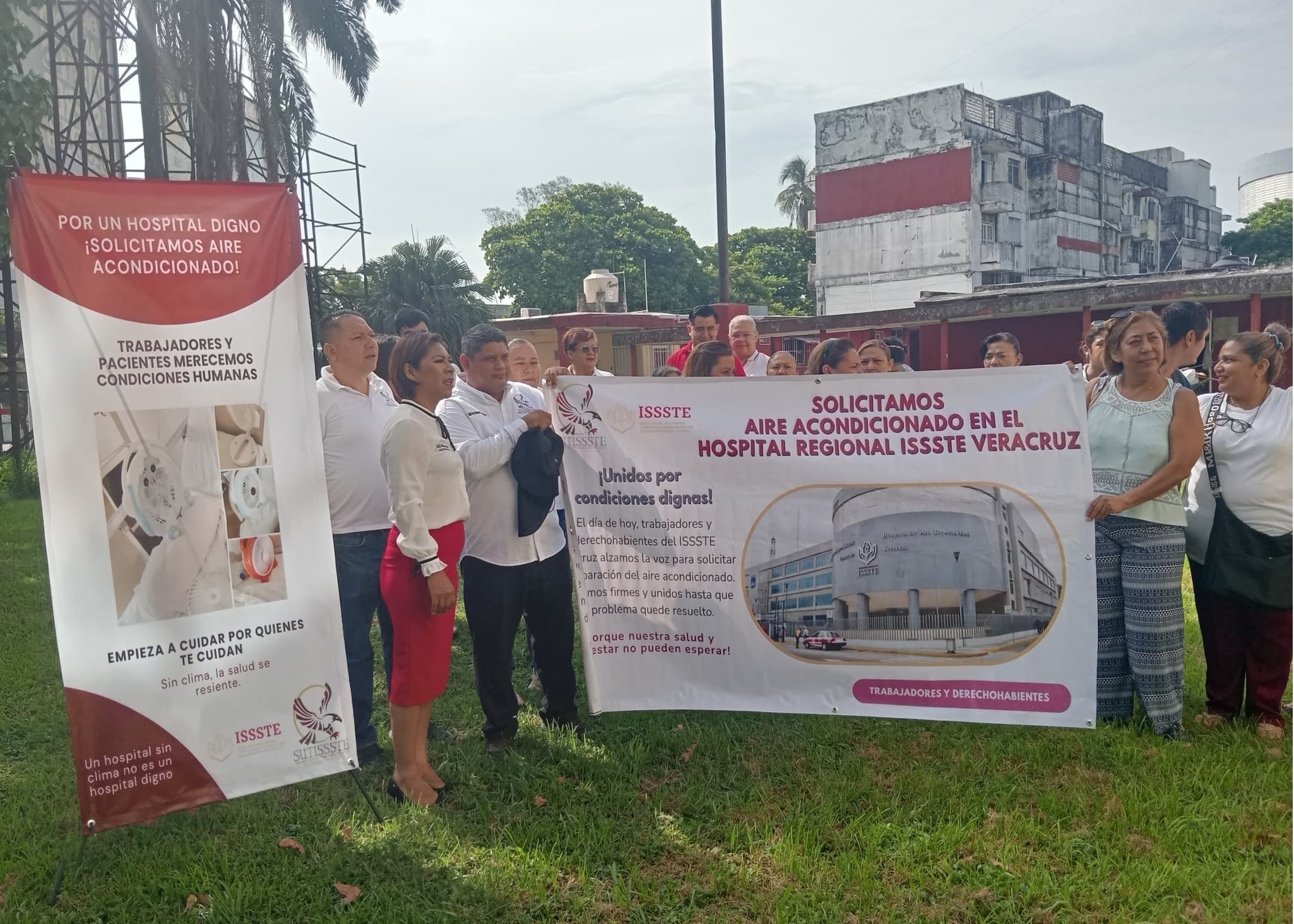 Denuncian hospital del ISSSTE Veracruz sin aire acondicionado desde 2023