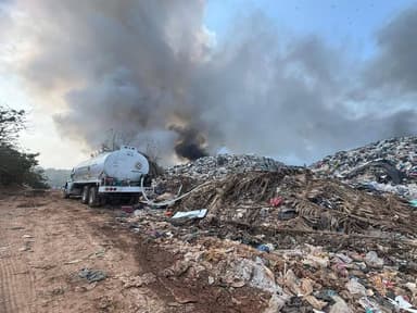 ImagenSofocan incendio en basurero municipal de Tapachula