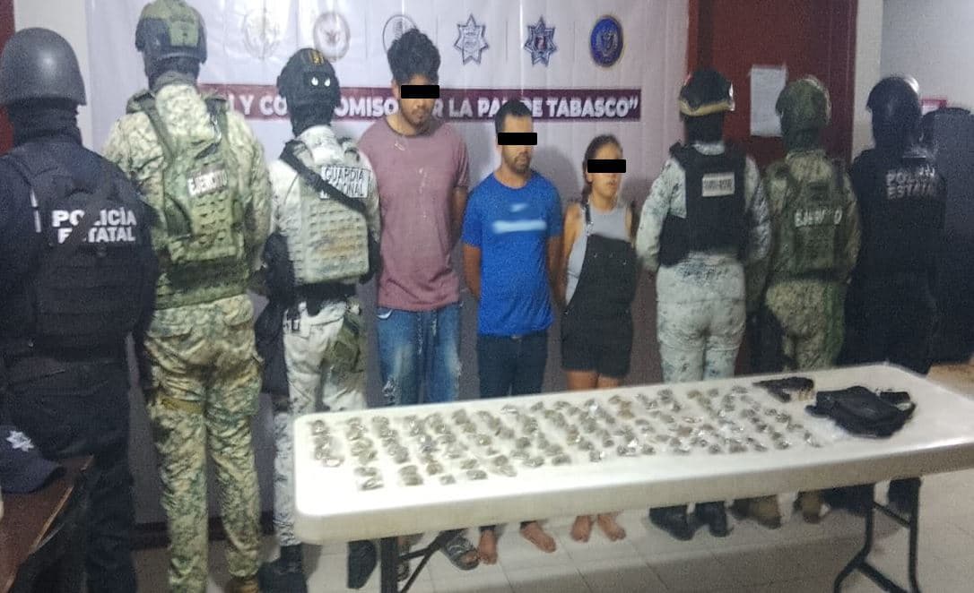 Aseguran drogas y huachicol en Comalcalco y Cunduacán