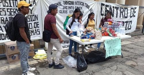Instalan centro de acopio para desplazados de Tila