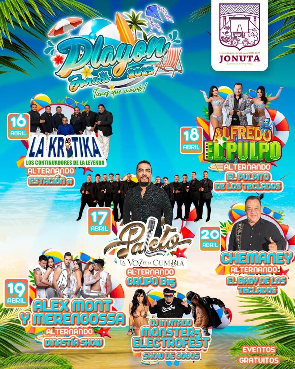 A nadar y bailar en la fiesta de "El Playón de Jonuta"