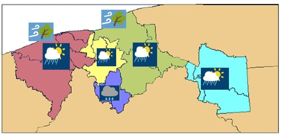 Siguen tardes lluviosas en Tabasco