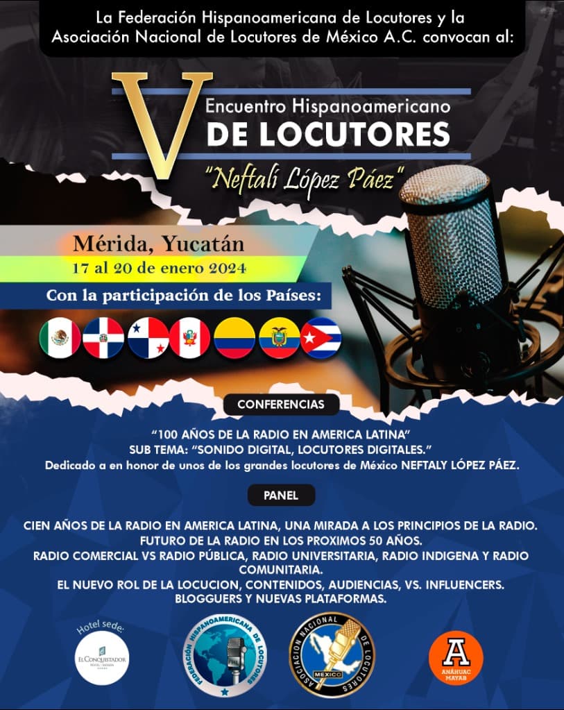 Realizan Encuentro Hispanoamericano de Locutores 