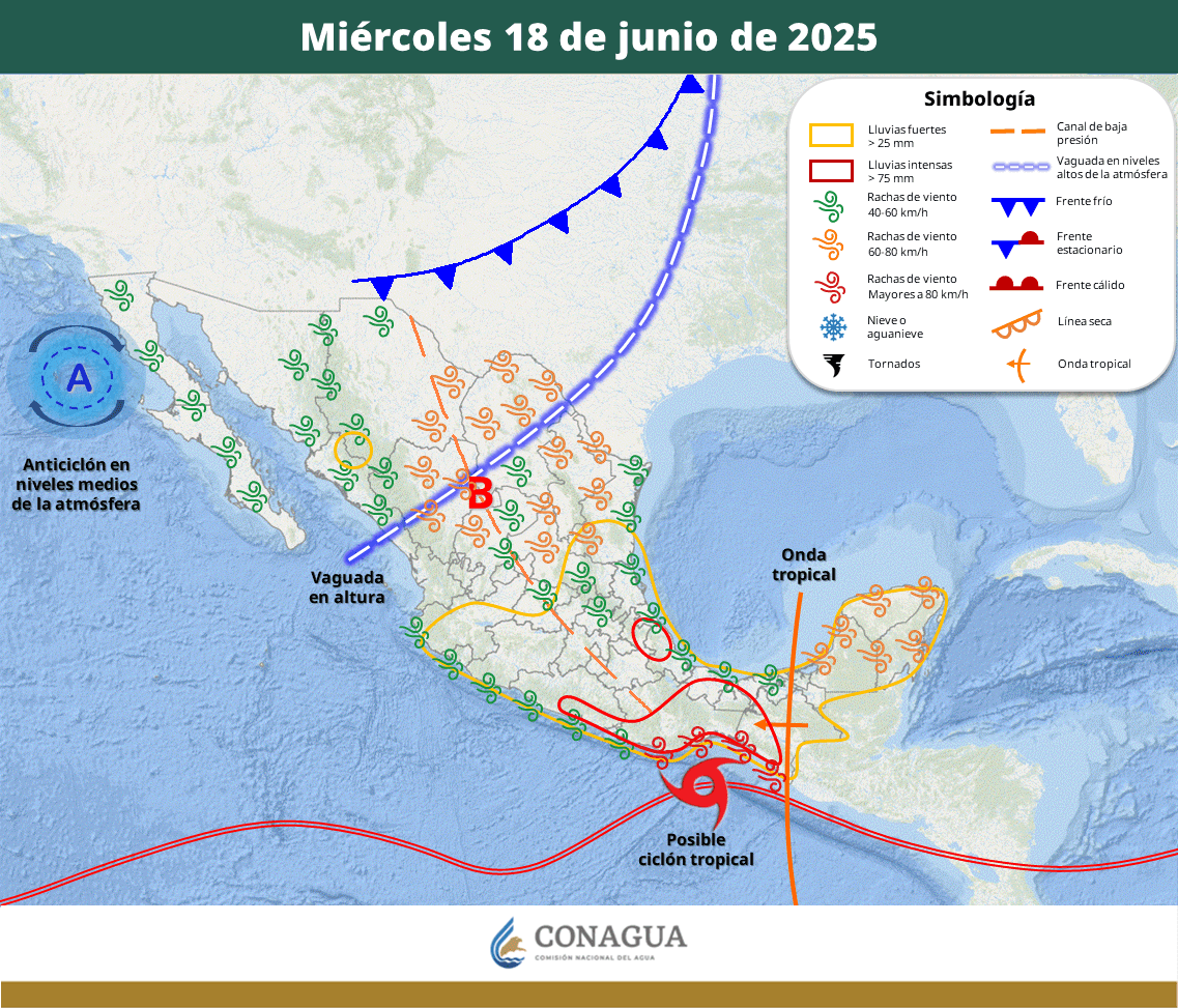 Pronostican lluvias fuertes para Tabasco, durante 4 días 
