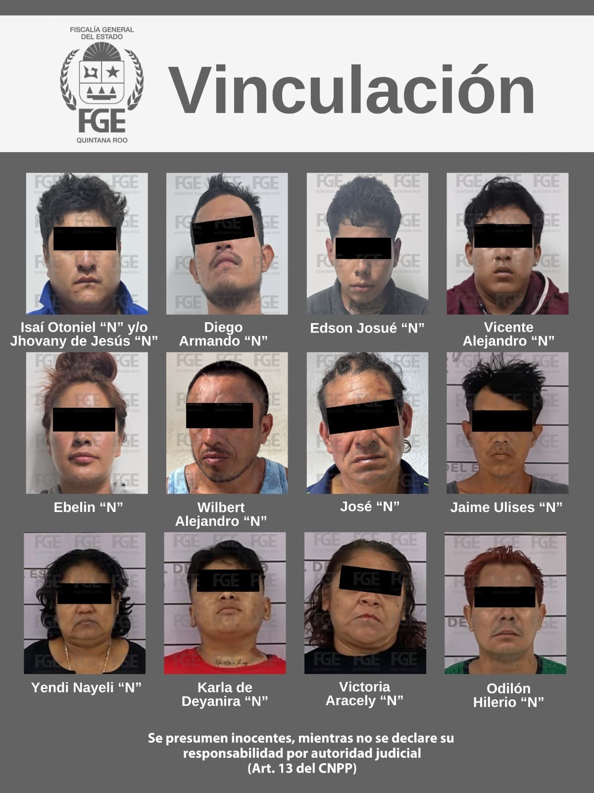 Vinculan a proceso a 21 personas en Q. Roo