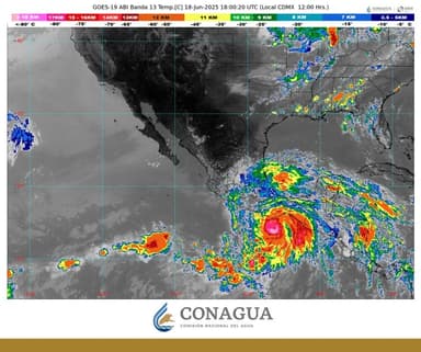 Imagen'Erick' dejará lluvias de hasta 150 mm en Tabasco 