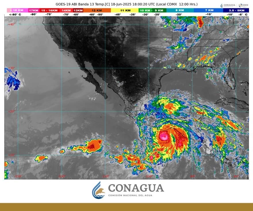 'Erick' dejará lluvias de hasta 150 mm en Tabasco 