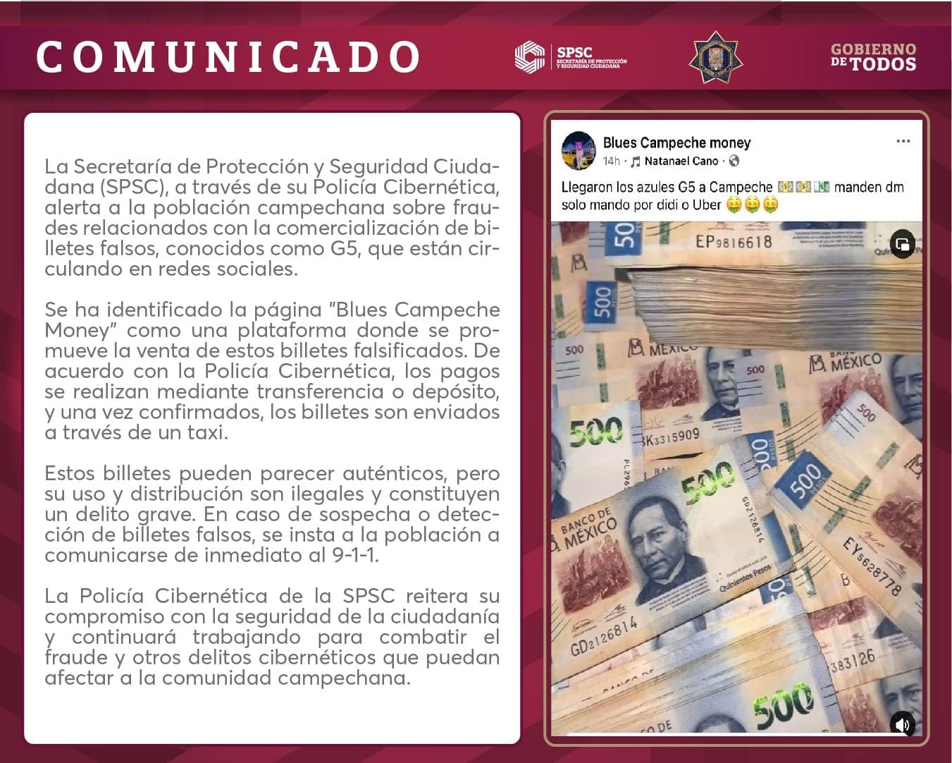 Alertan sobre venta de billetes falsos