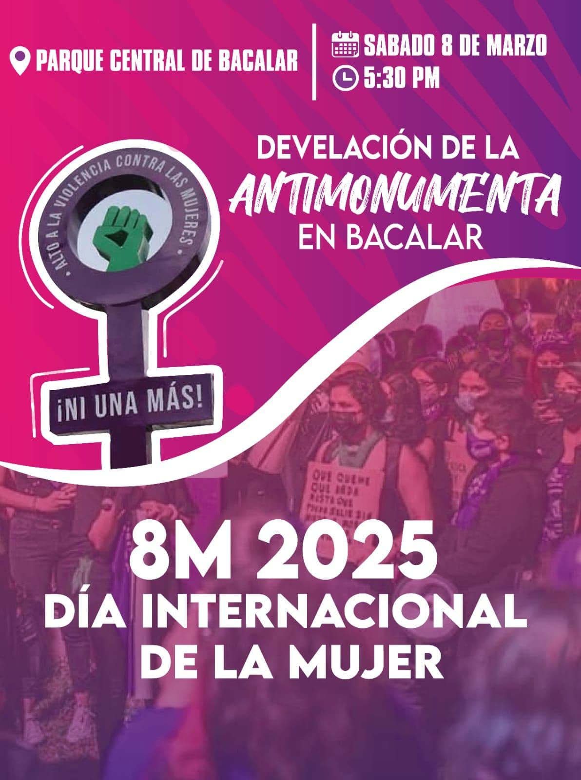 Develarán Antimonumenta en Bacalar por feminicidios