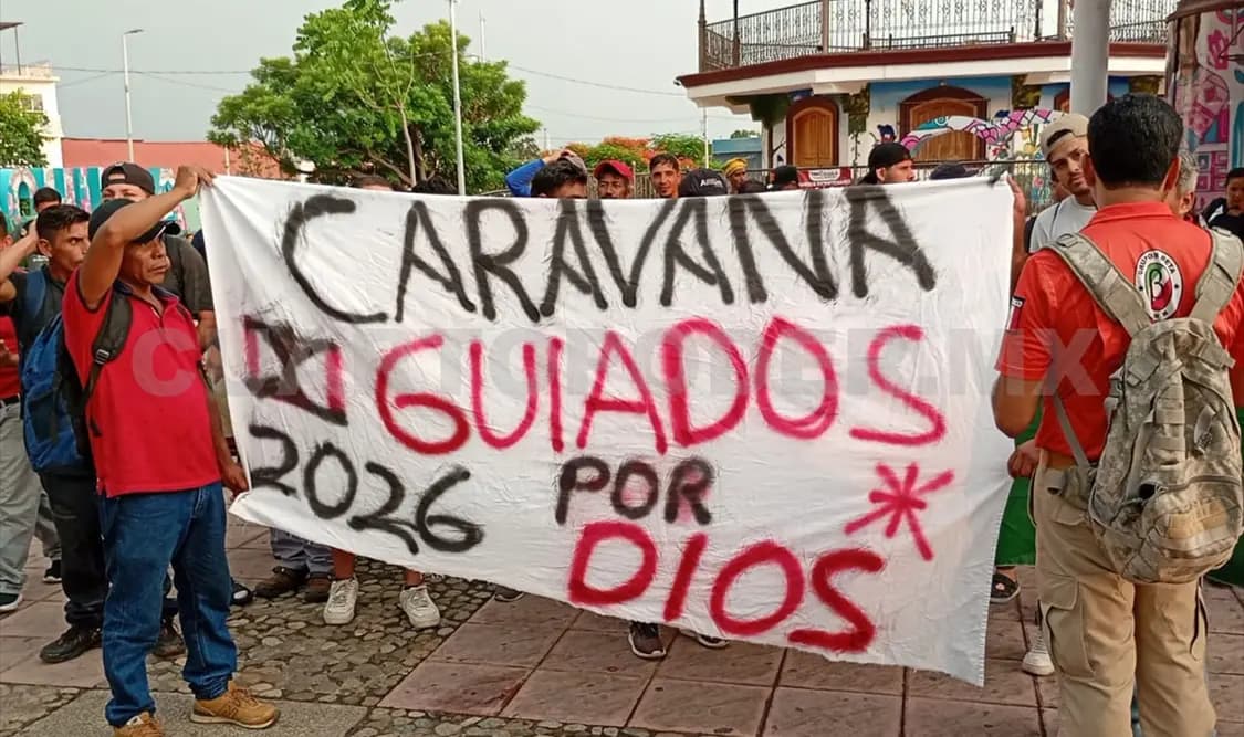 “De la mano de Dios”: Nueva caravana migrante desafía el colapso en la frontera sur