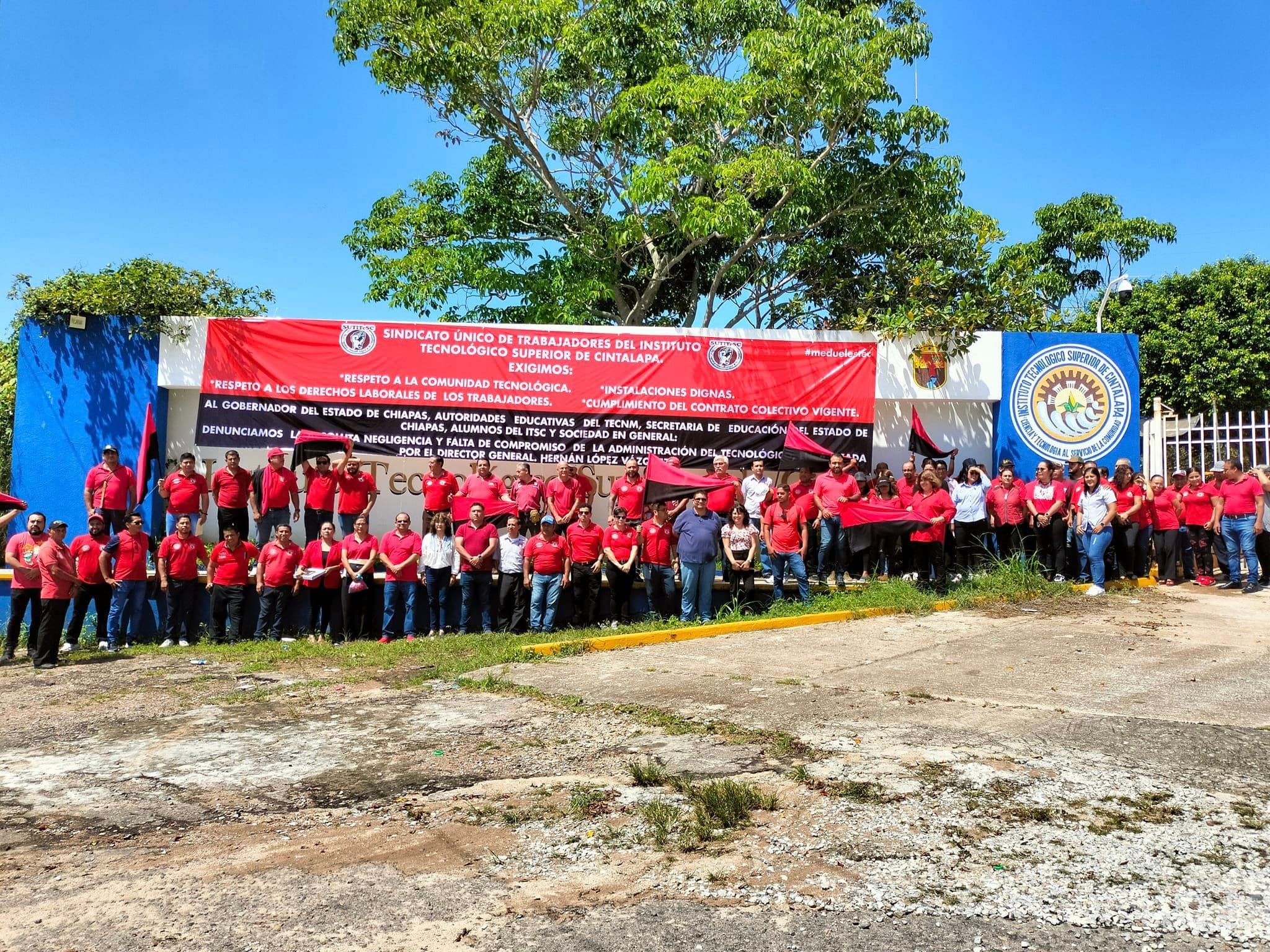 Estalla huelga parcial en Tec de Cintalapa