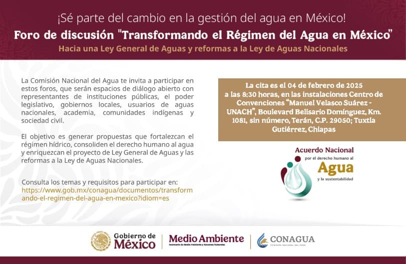 Transformarán régimen del agua con opinión ciudadana 