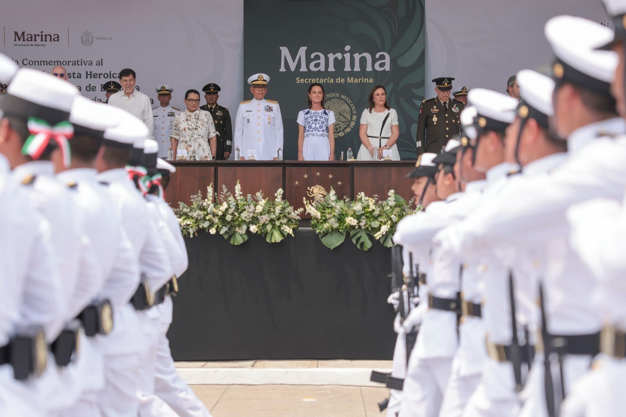 No se aceptarán imposiciones ni invasiones extranjeras; Sheinbaum en Veracruz