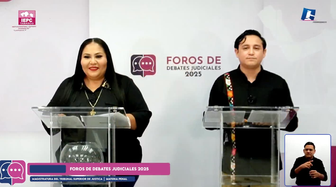En debate judicial, llaman candidatos a votar el 1 de junio