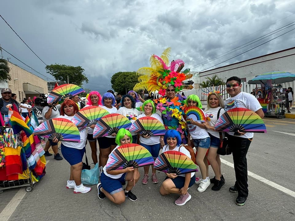 Lluvia no detuvo la marcha LGBTQ+ en Campeche