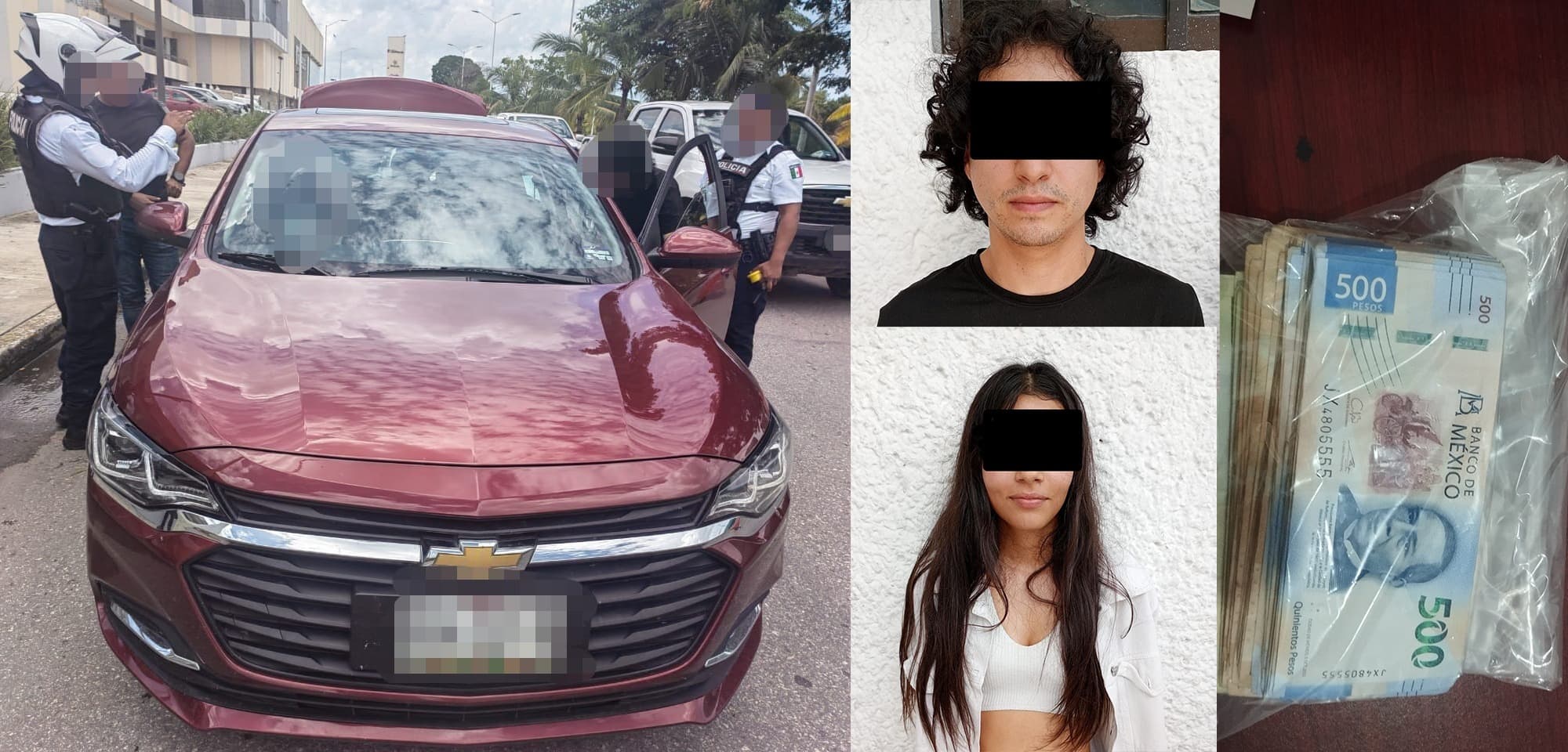 Detienen a pareja en el malecón de Campeche