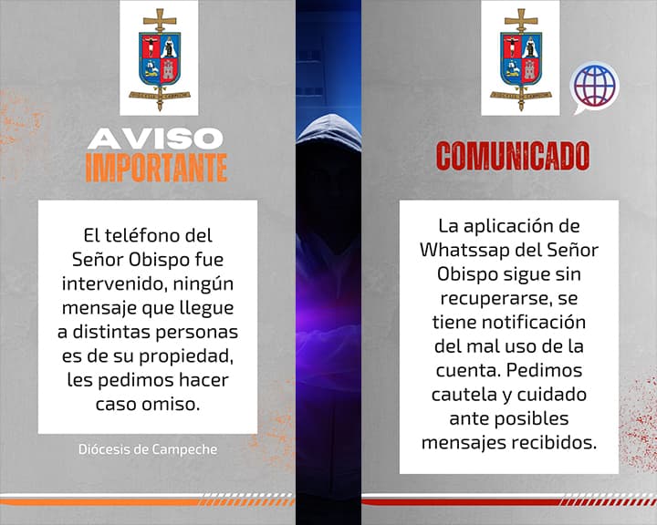 Hackean teléfono de Obispo de Campeche