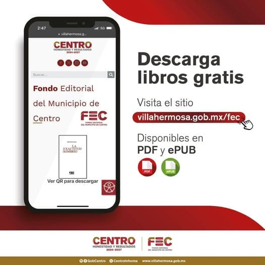 Pone Ayuntamiento de Centro acervo literario en línea 