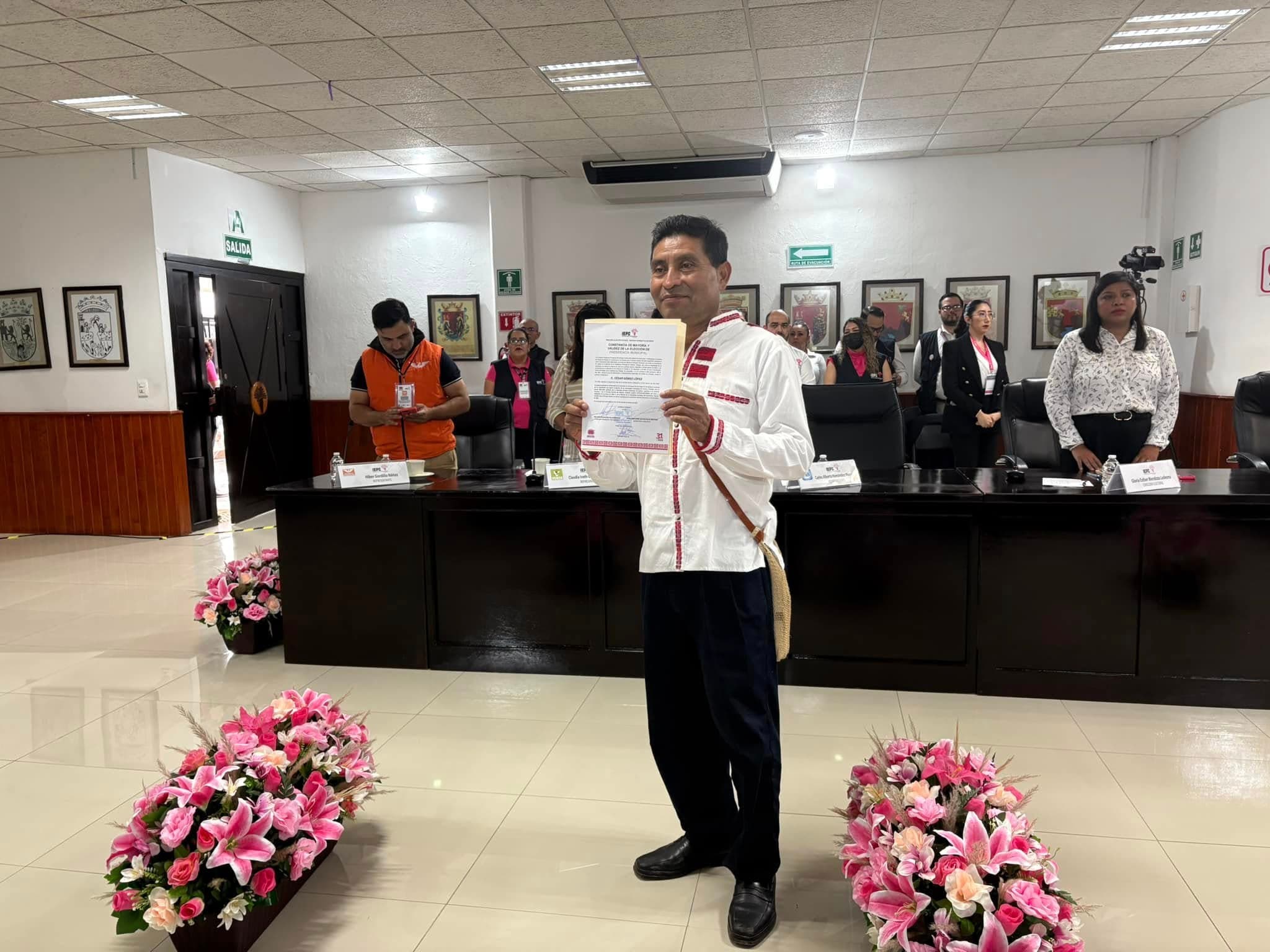 César Gómez López gana la presidencia municipal de Oxchuc