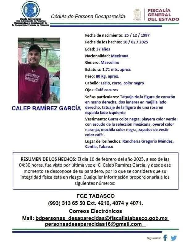 Encuentran a desaparecido en fosa clandestina de Centla