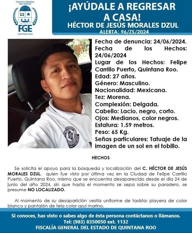 Se lleva mafia a taxista en Quintana Roo