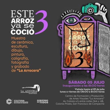ImagenInvitan a tercera exposición “Este arroz ya se coció 3”