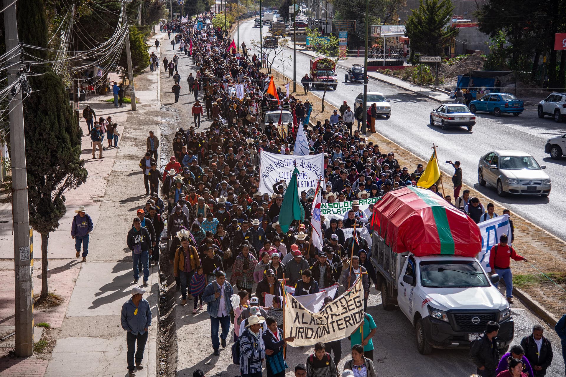 Megamarcha por la paz en San Cristóbal de las casas