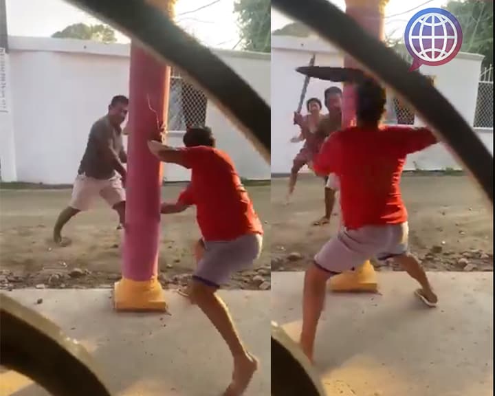 Disputa de vecinos termina a machetazos