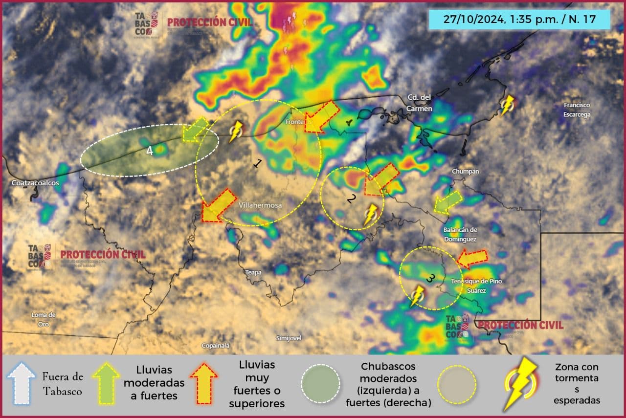 Anticipan lluvias intensas tarde de domingo