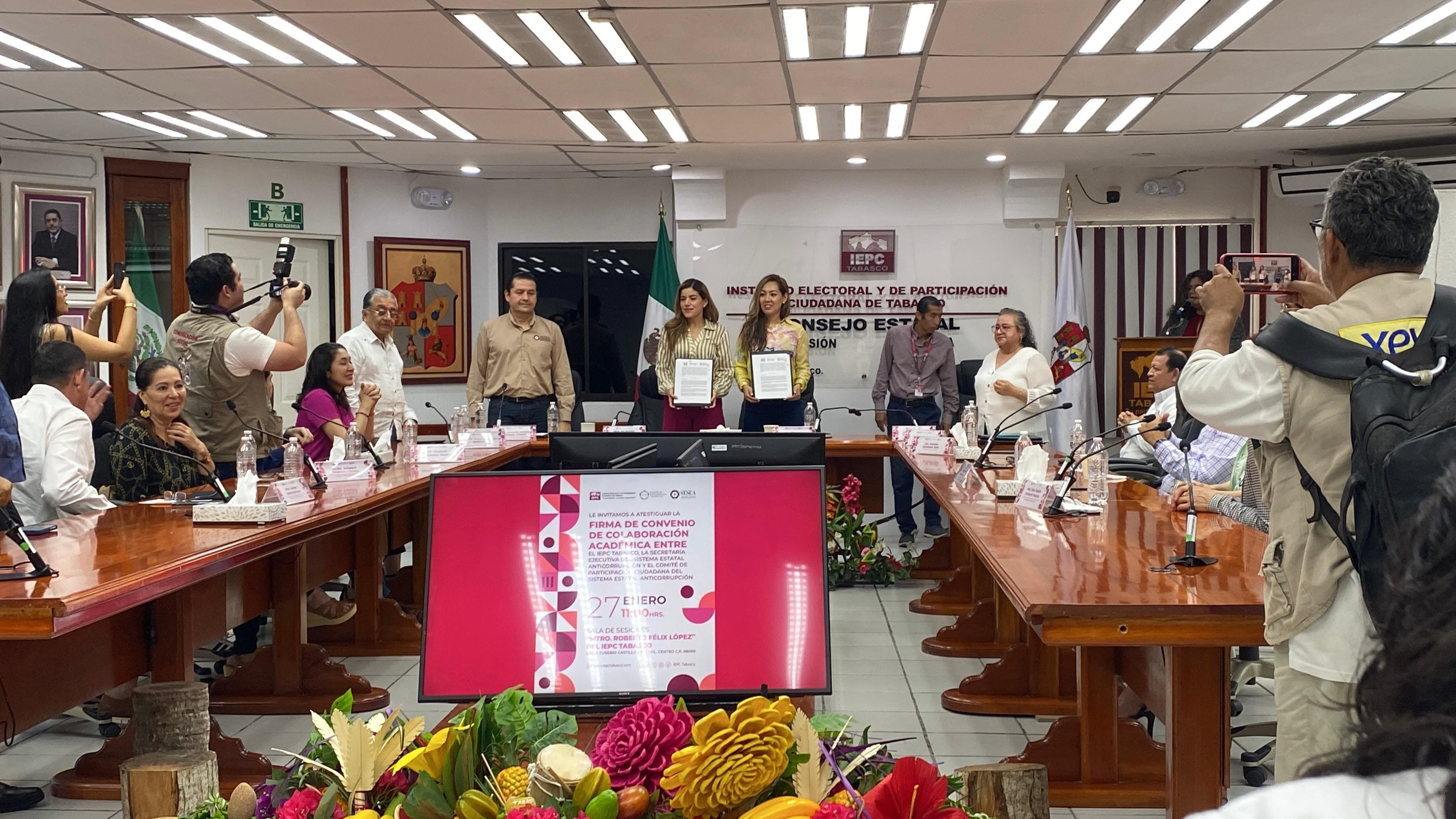 Colaboran instituciones en Tabasco para prevenir corrupción