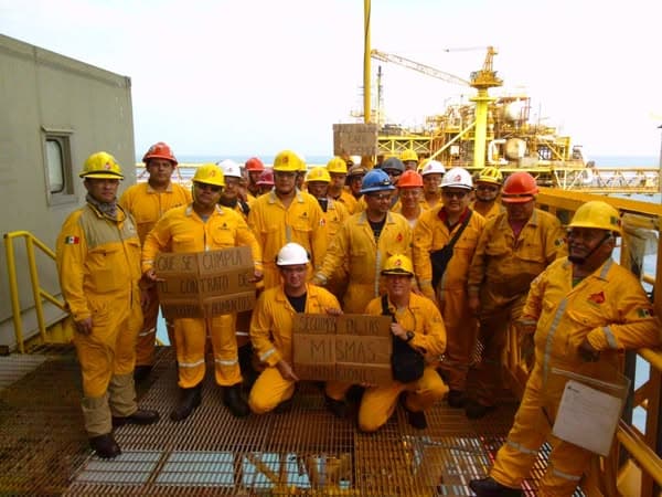 Sin alimentos en plataforma petrolera en la sonda de Campeche