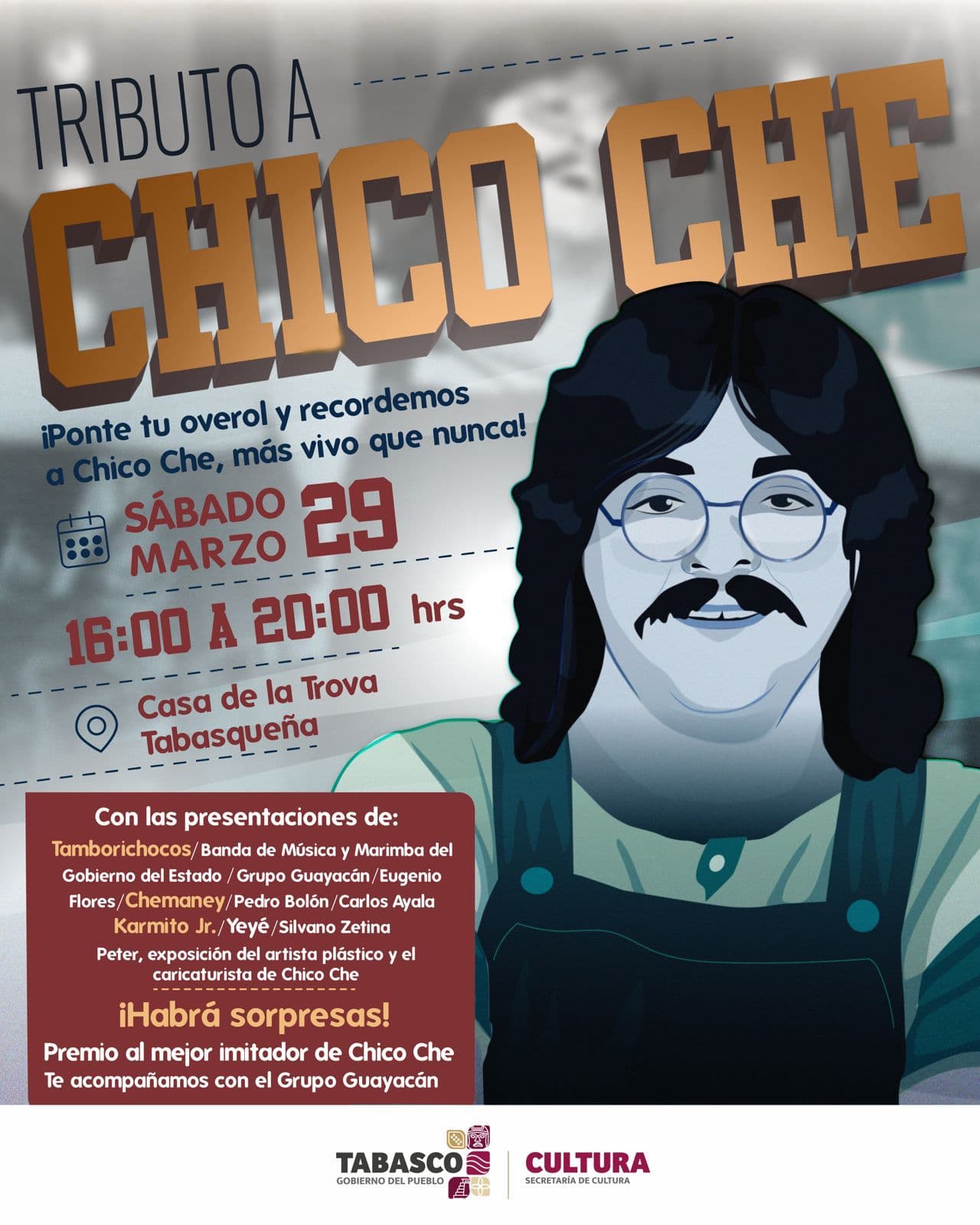 Rendirá Cultura tributo a Chico Ché