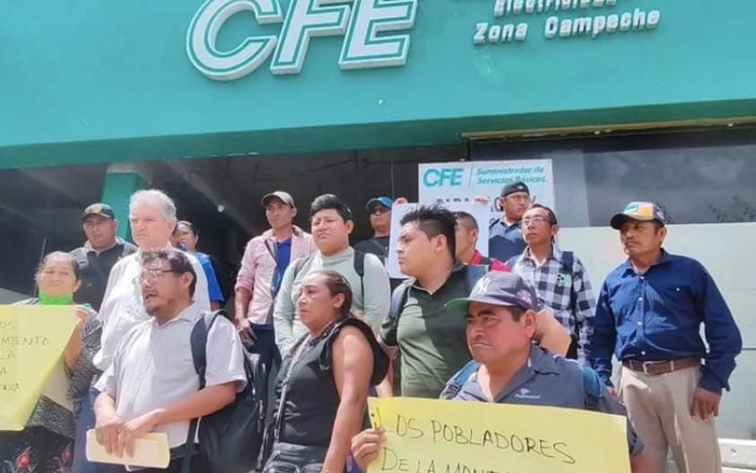 Con manifestación pobladores de Hopelchén logran acuerdo con CFE