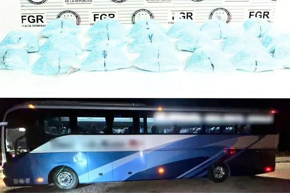 Aseguran 200 mil pastillas de fentanilo en autobús en Sonora