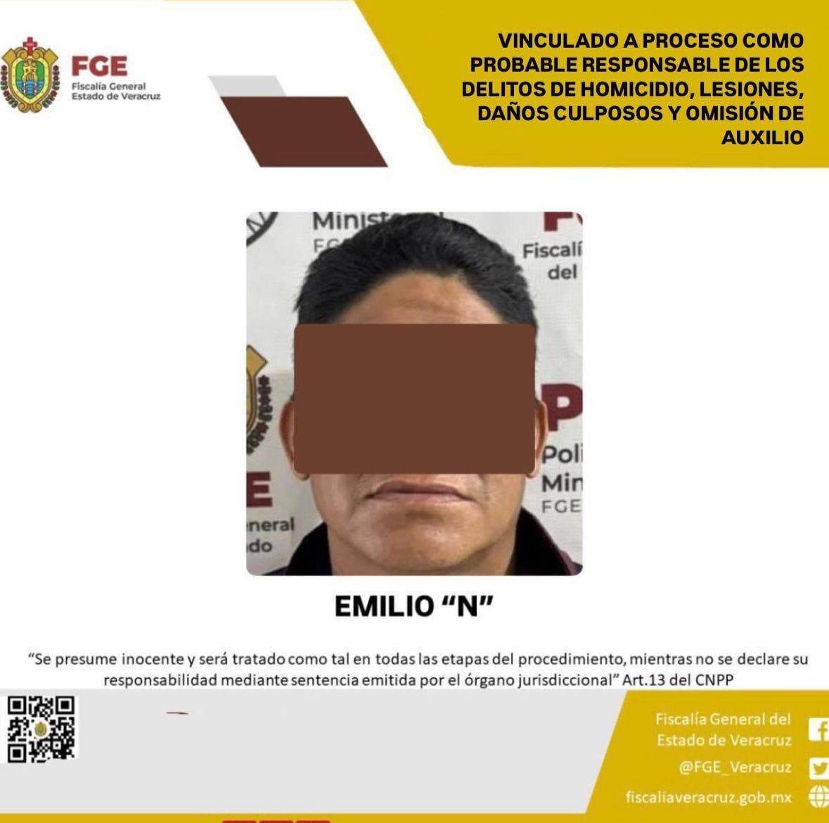 Detienen a responsable de accidente en Veracruz