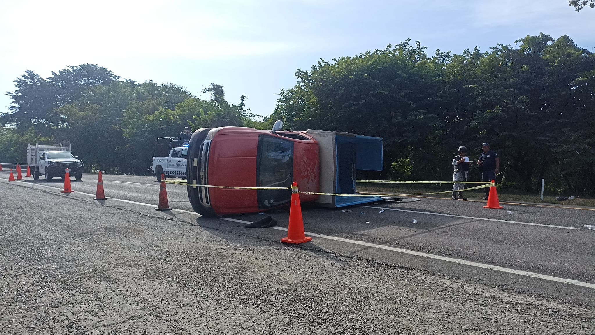 18 migrantes chinos se accidentan en  Chiapas