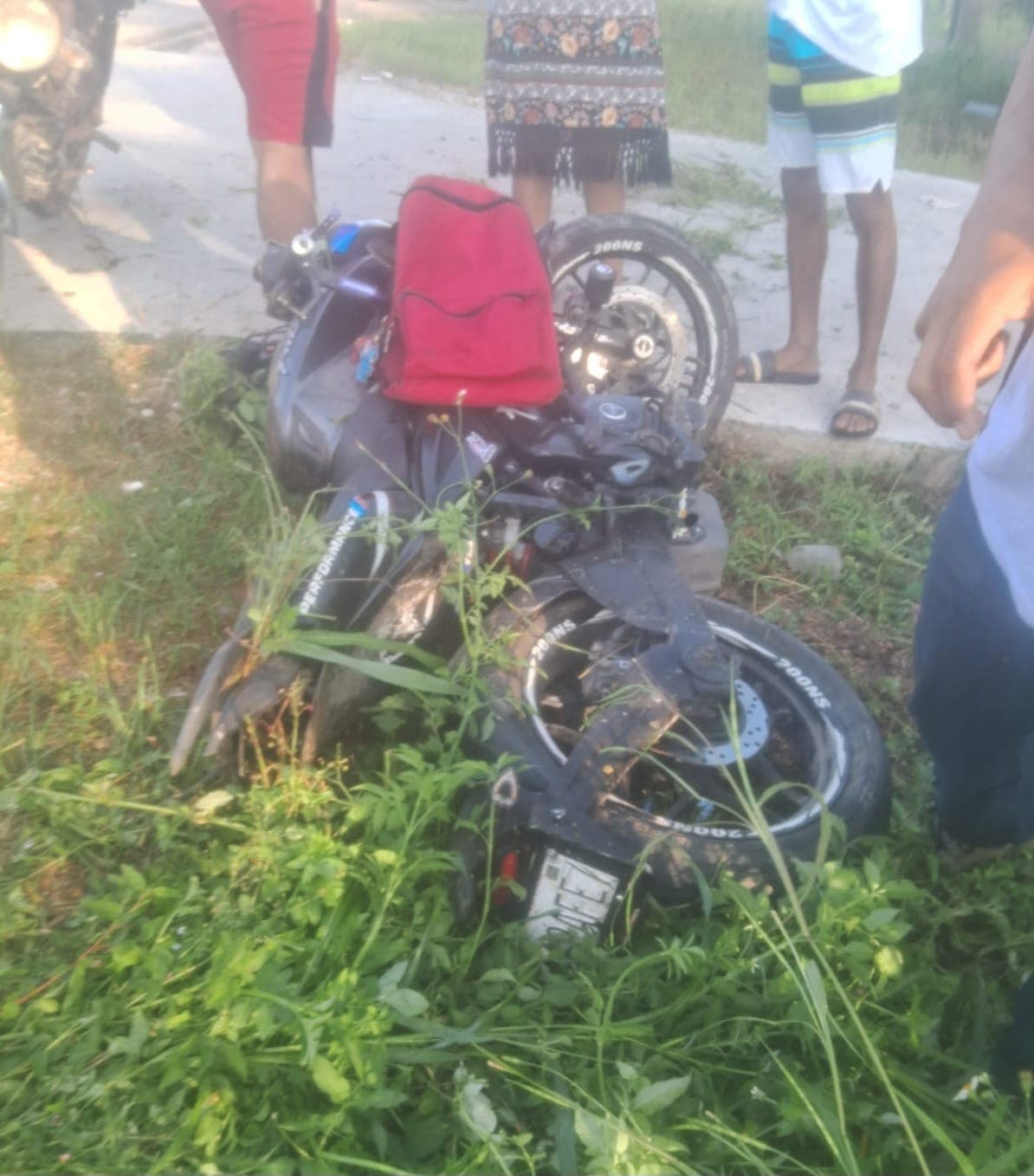 Accidente de motociclista en Paraíso 