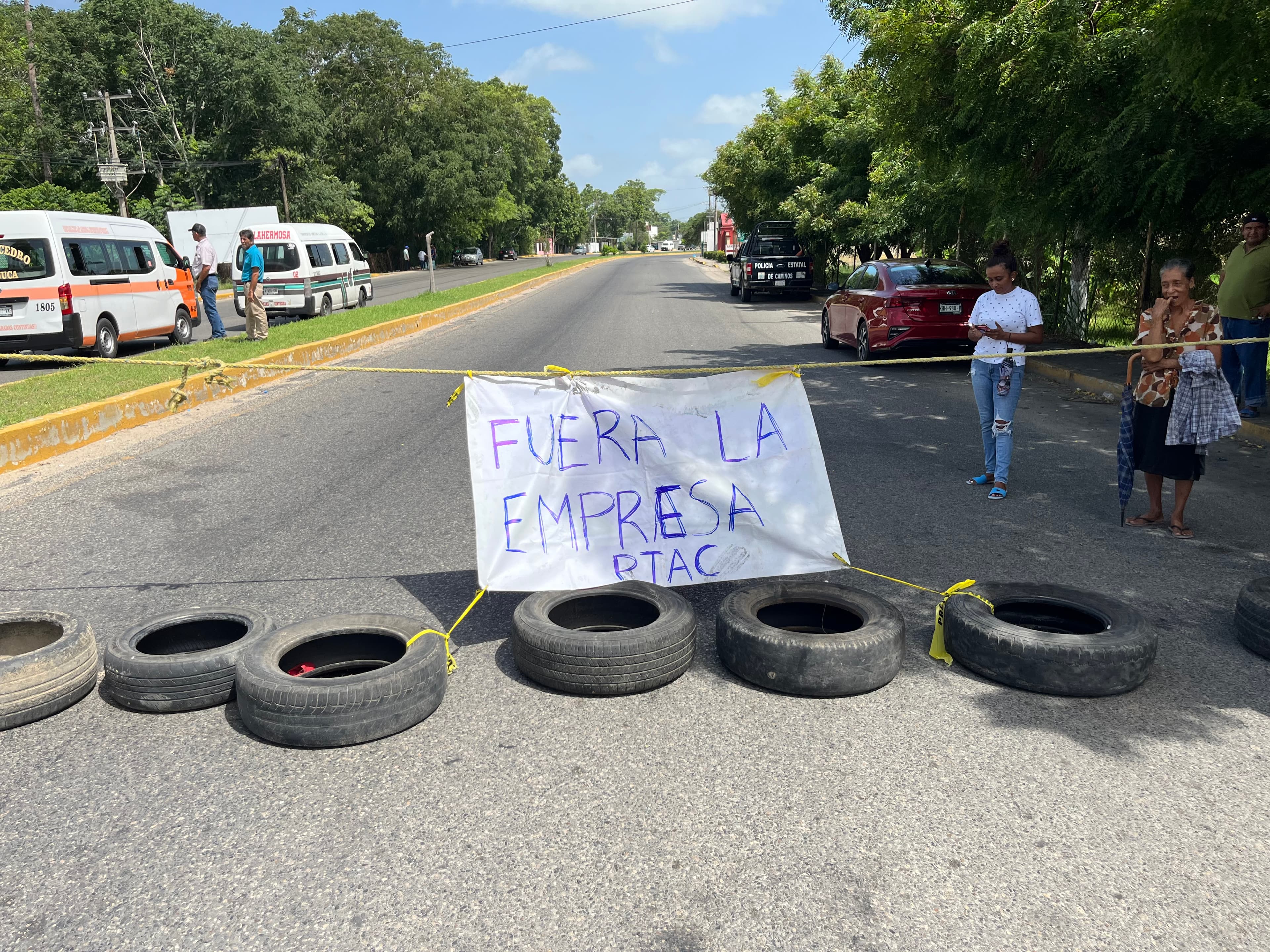 Regresa bloqueo en la Villahermosa-Nacajuca por contaminación